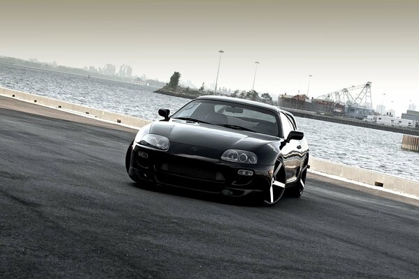 Toyota Supra at the racing stadium