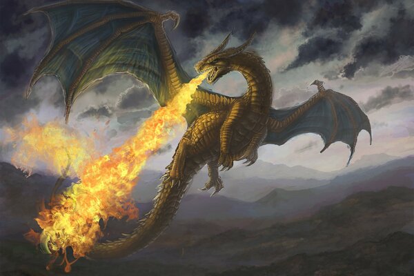 El mundo montañoso de los dragones que respiran fuego