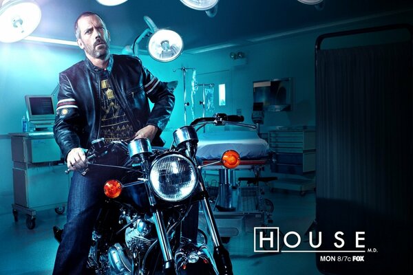 Dr. house auf dem Fahrrad