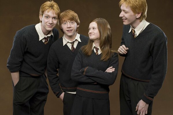 La progéniture de Weasley dans son ensemble