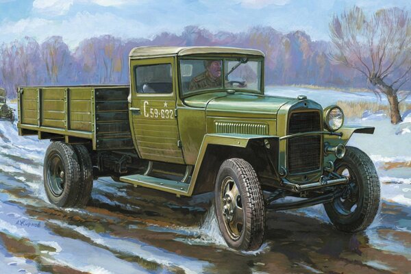 Automóvil soviético de primera línea GAZ 1943 planta de automóviles Gorki