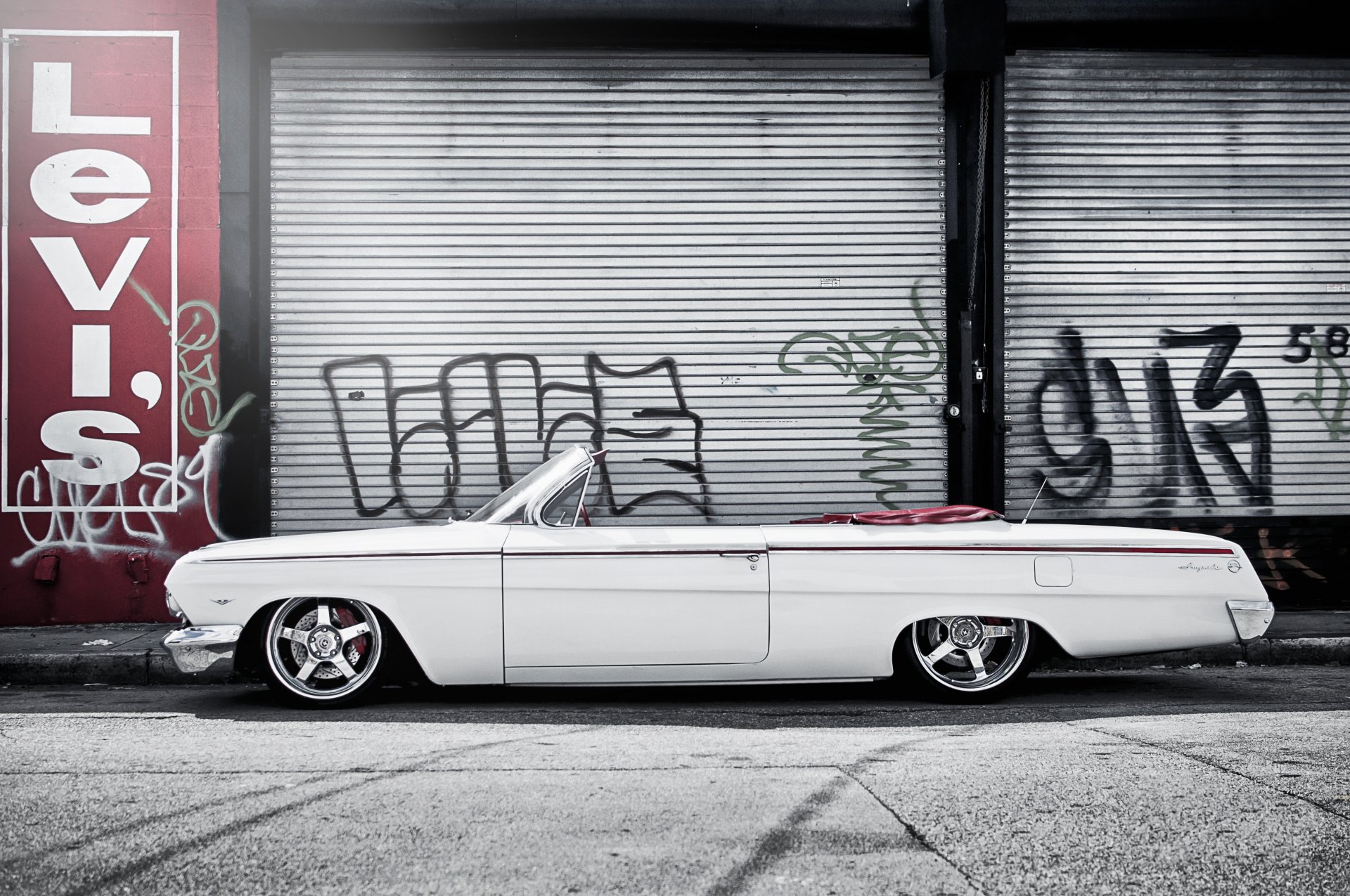 chevrolet impala white chevrolet white convertible street graffiti