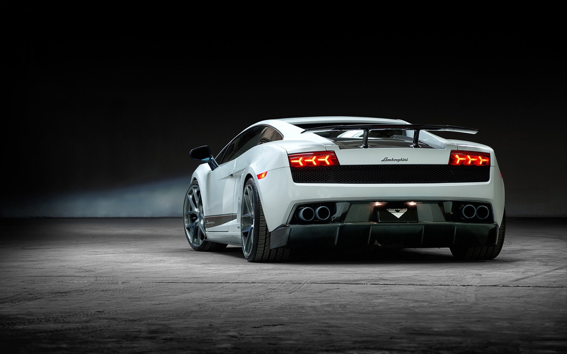 vorsteiner lamborghini gallardo lamborghini gallardo supercar rear view tuning white twilight background