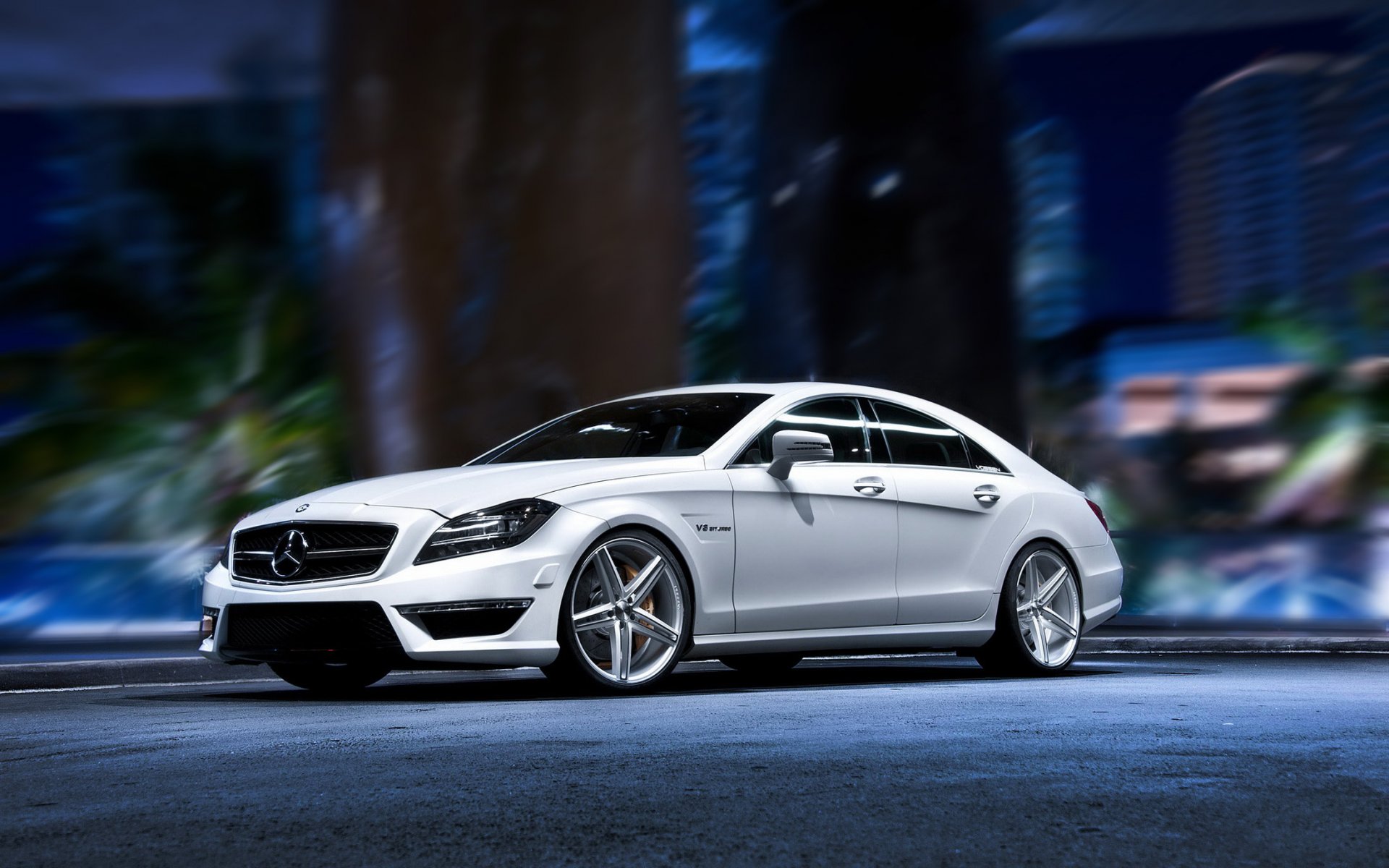 mercedes benz cls mercedes bianco tuning autowalls immagini hd sfondi