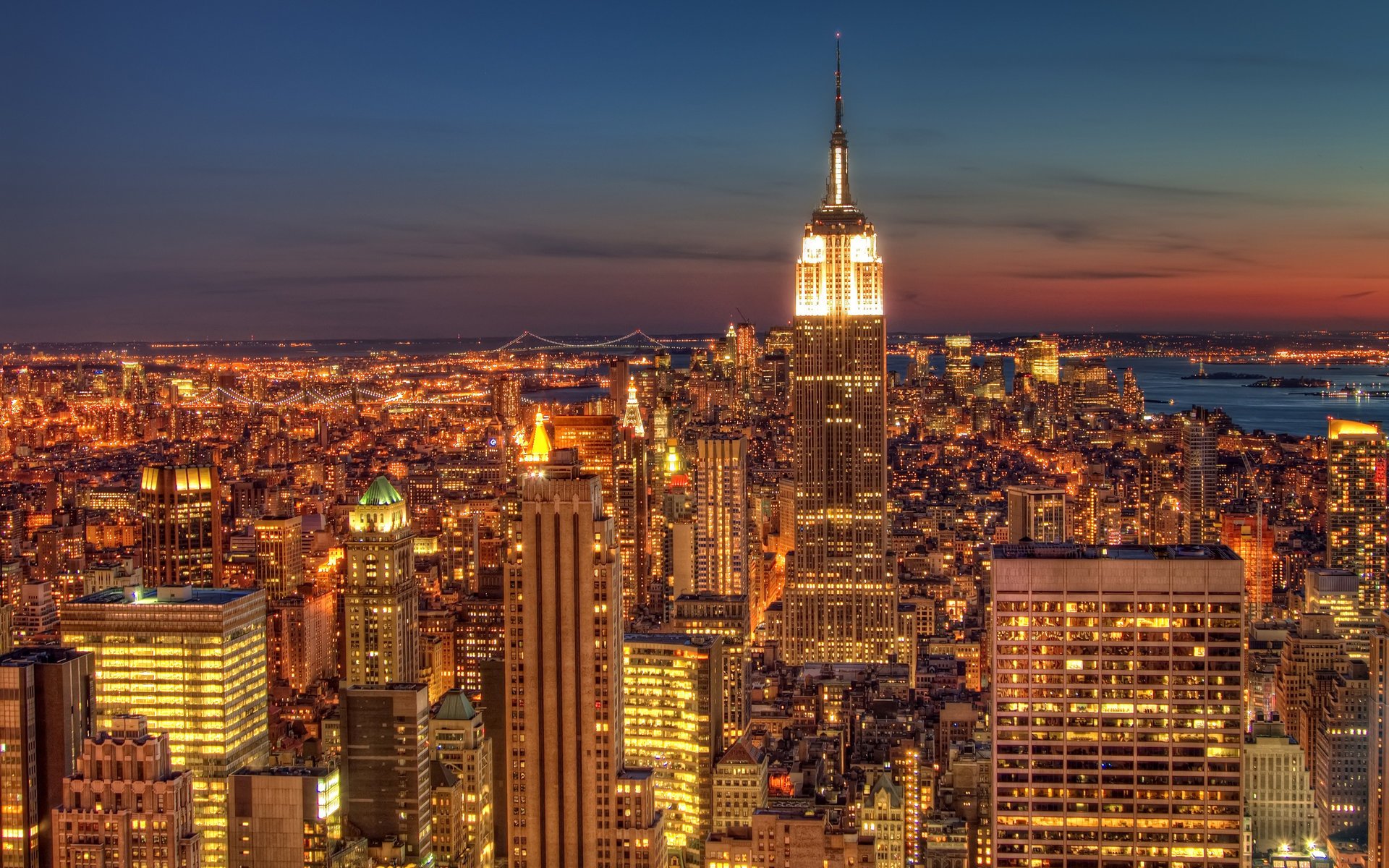 villes lumière ciel gratte-ciel usa amérique nuit maisons