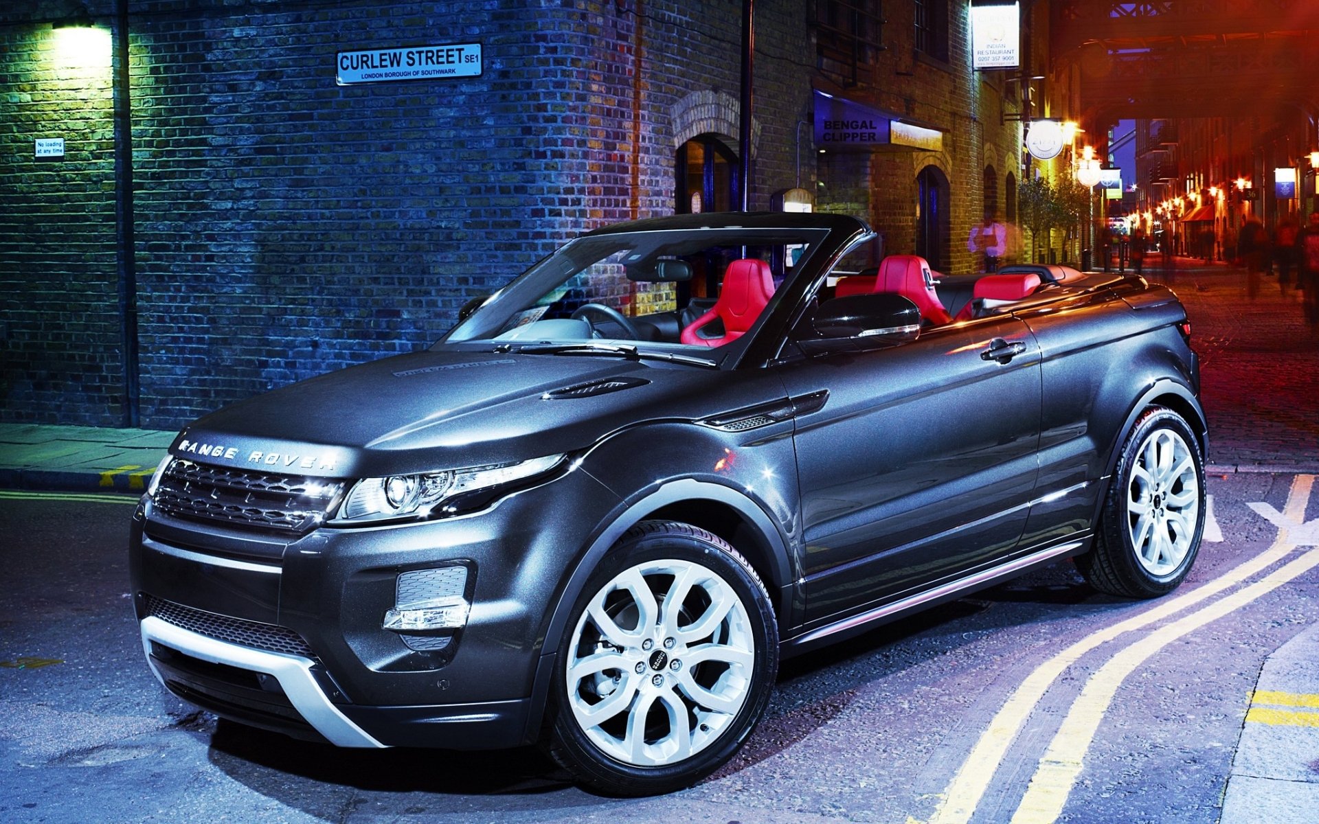 land rover range rover evoque convertible concepto land rover range rover evoque concepto crossover jeep gris.frente noche ulfa linterna