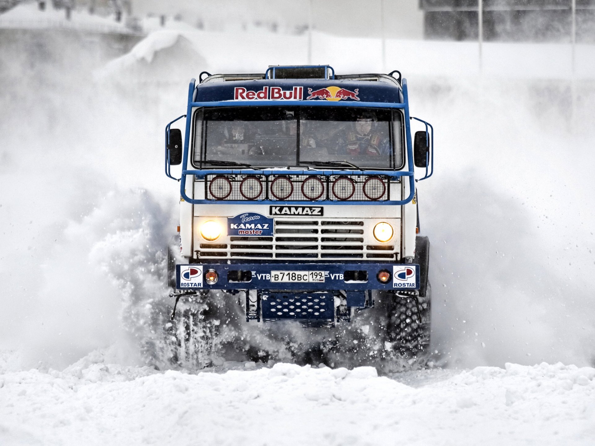 kamaz meister kamaz paris dakar russland tschagin winter schnee roter stier