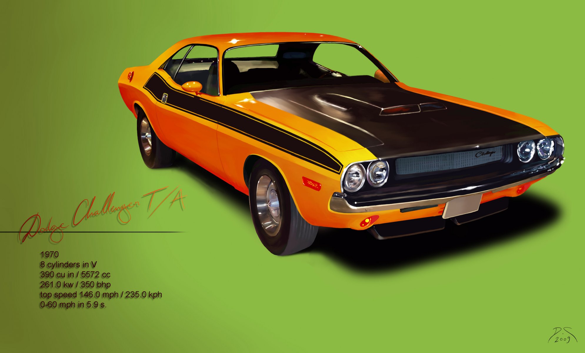 schivare challenger muscle car classico potenza