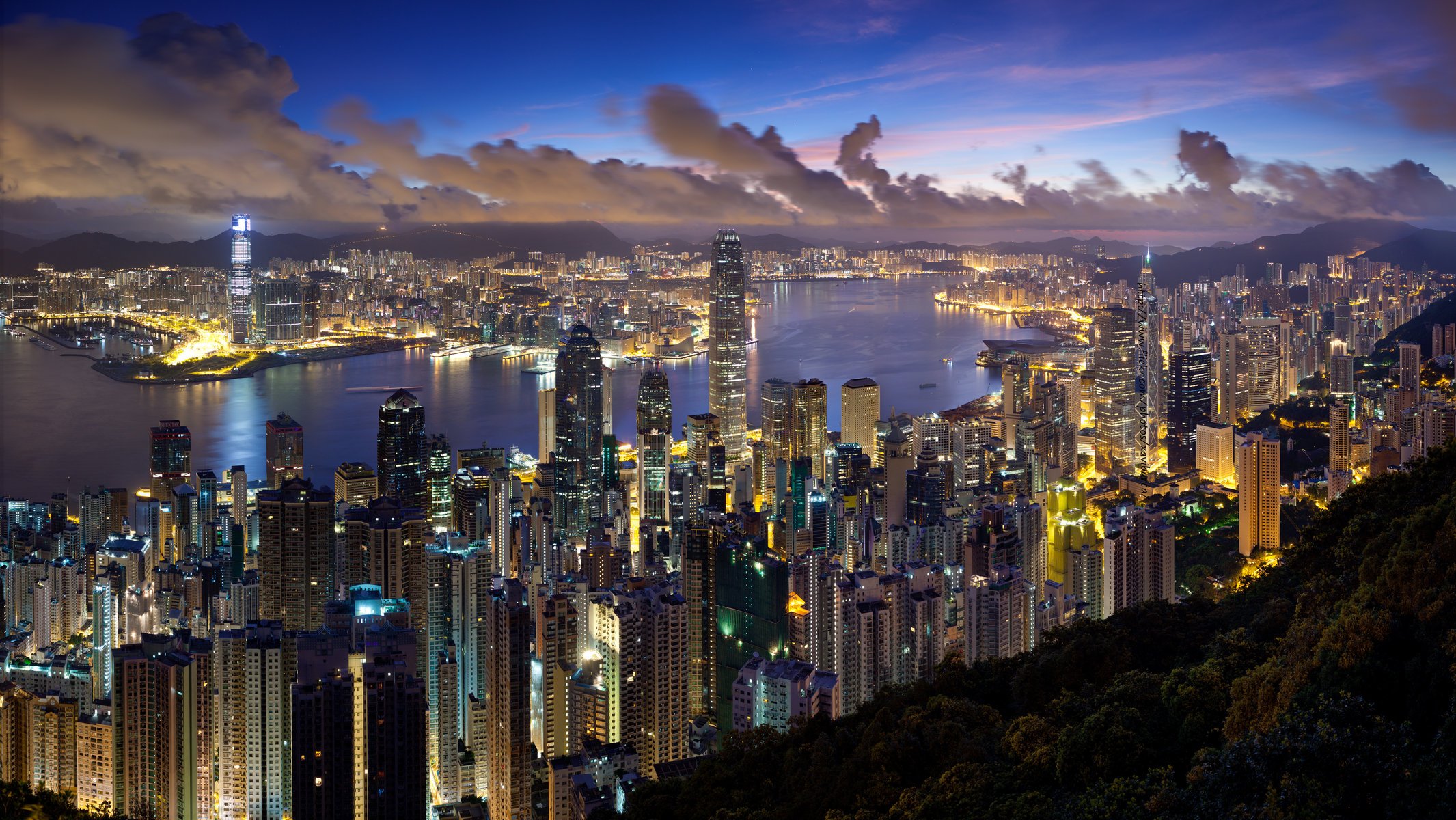 hong kong hong kong clouds city evening