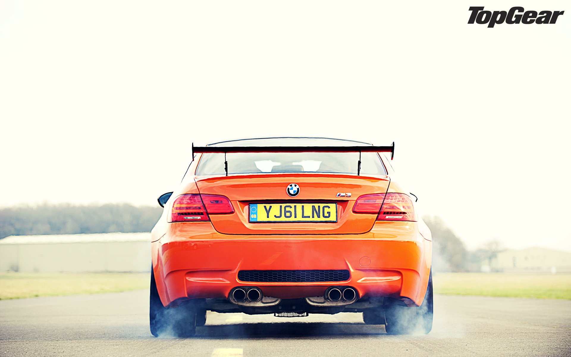 top gear top gear vitesse supérieure meilleure émission de télévision bmw m3 gts bmw gts orange supercar vue arrière spoiler aile