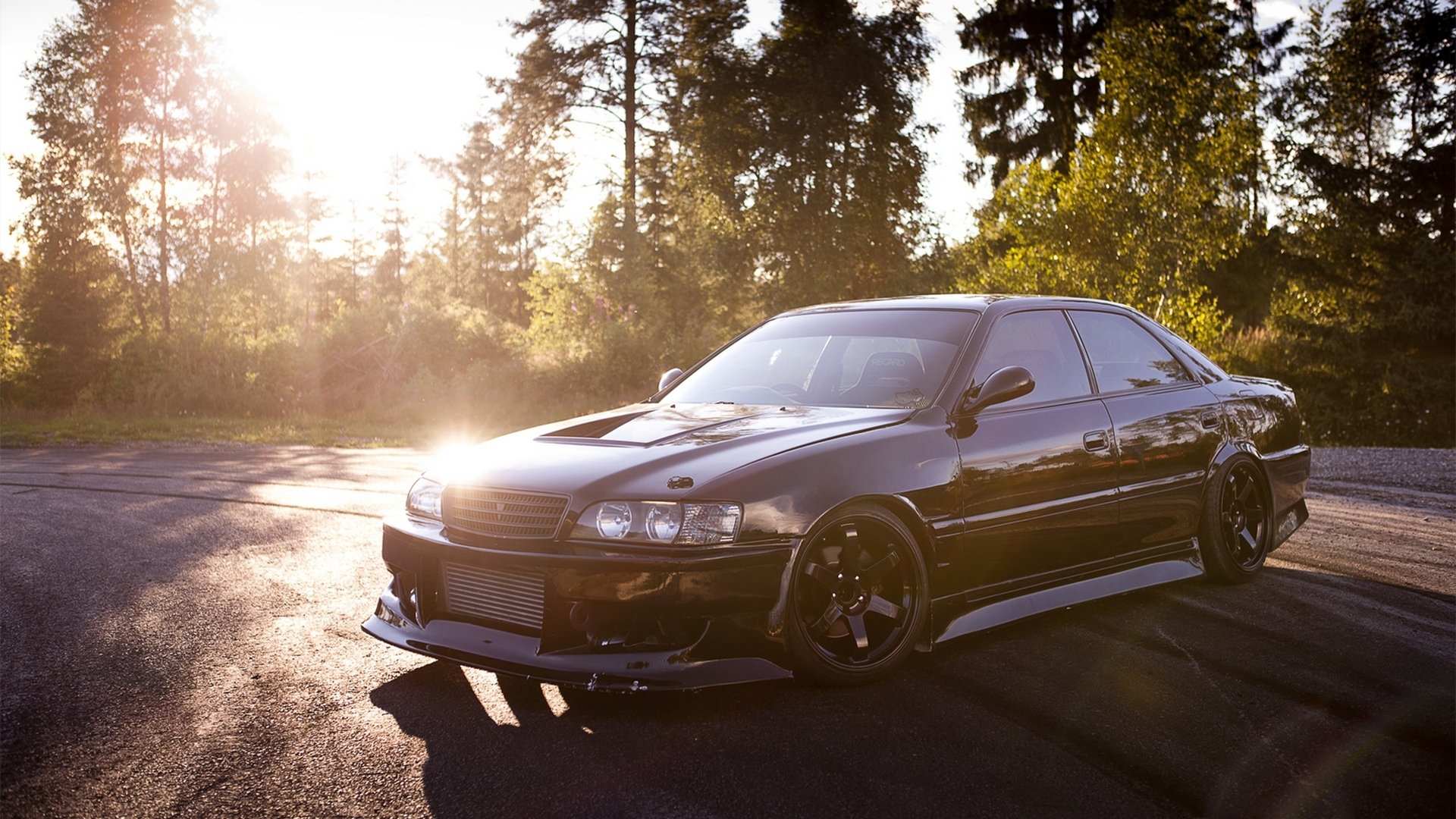 coche papel pintado negro toyota chaser jzx100 tuning jdm japón papel pintado negro toyota chaser hermoso coche sol