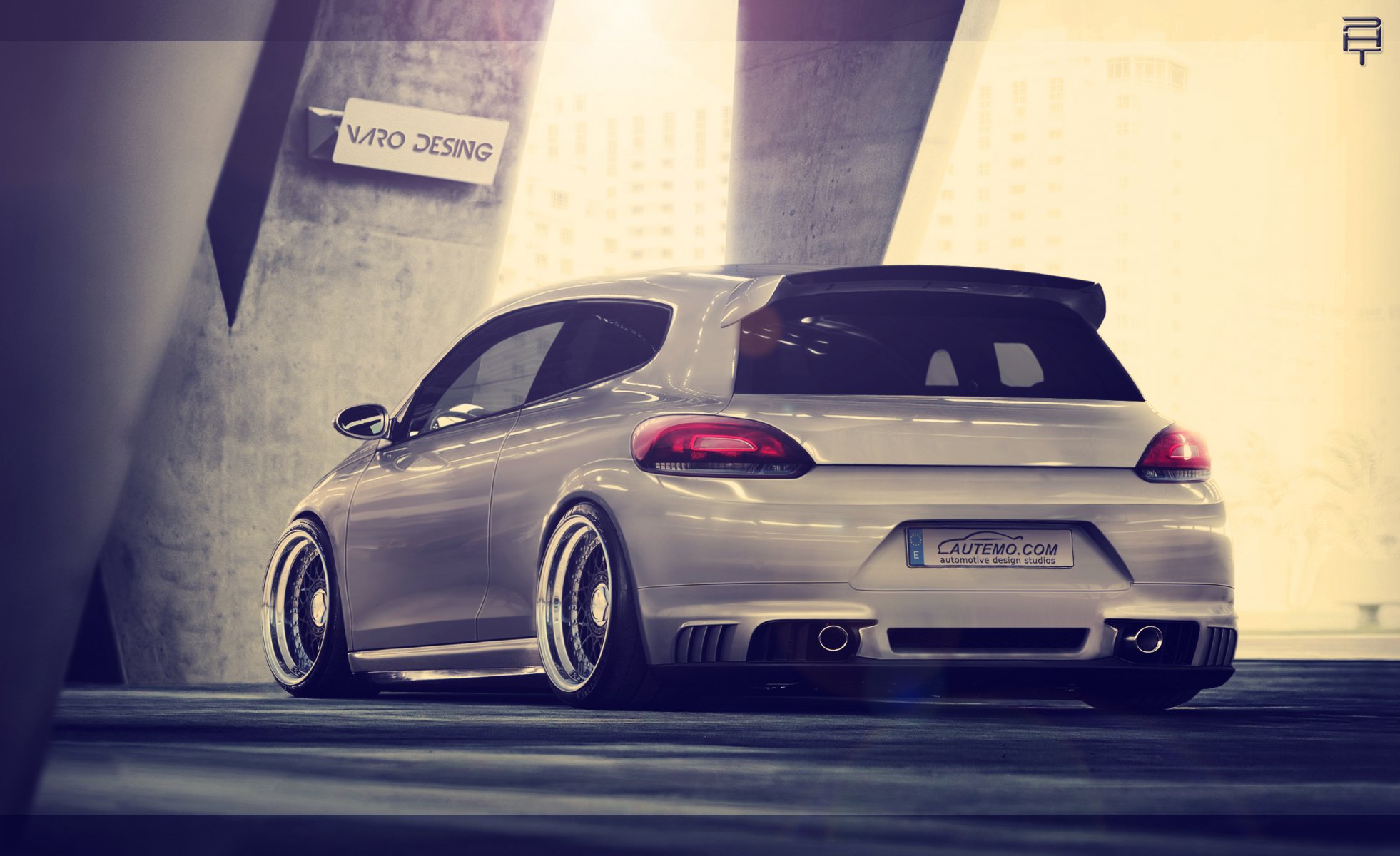 volkswagen scirocco messa a punto photoshop