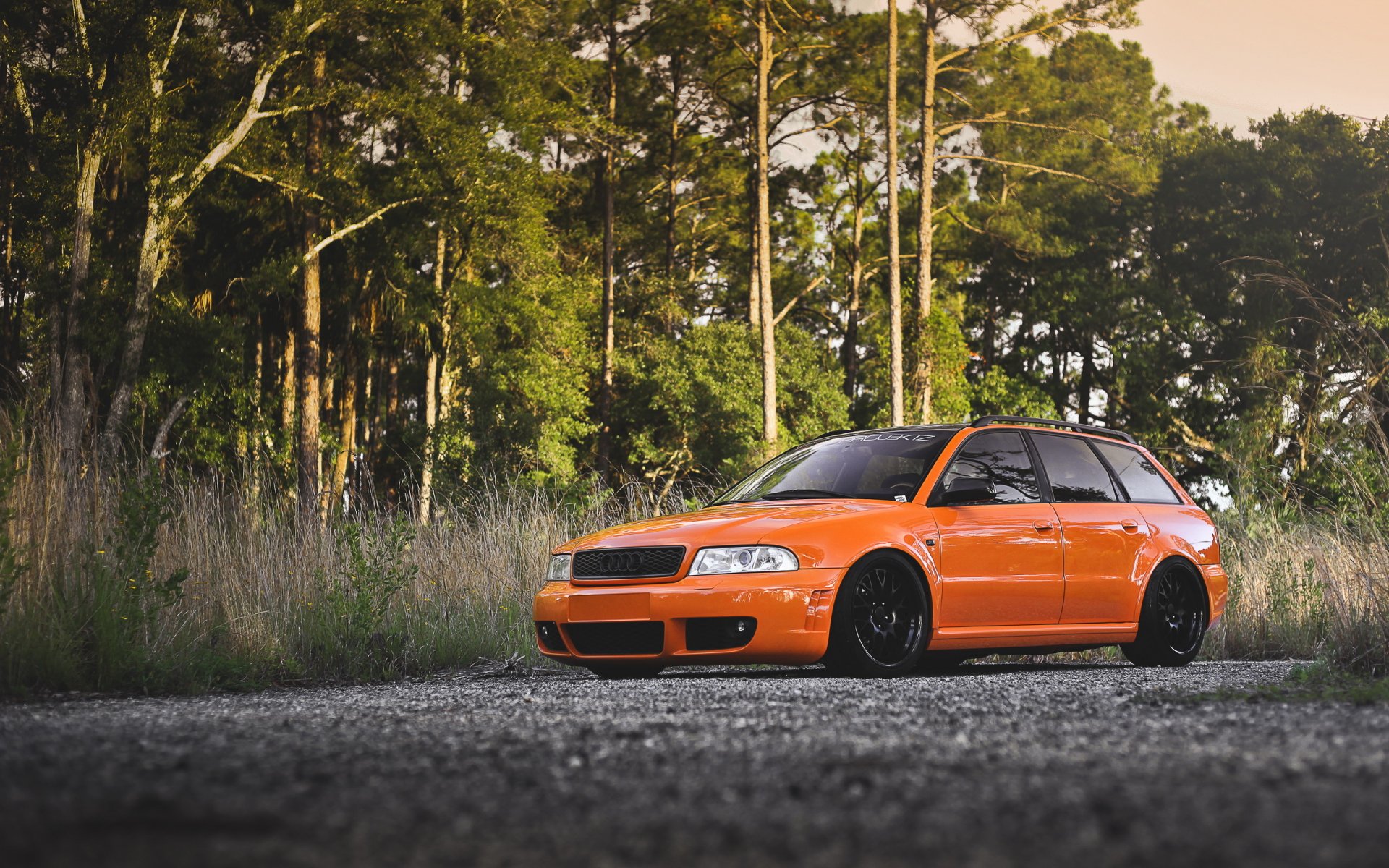 audi rs4 tuning audi kombi bäume wald