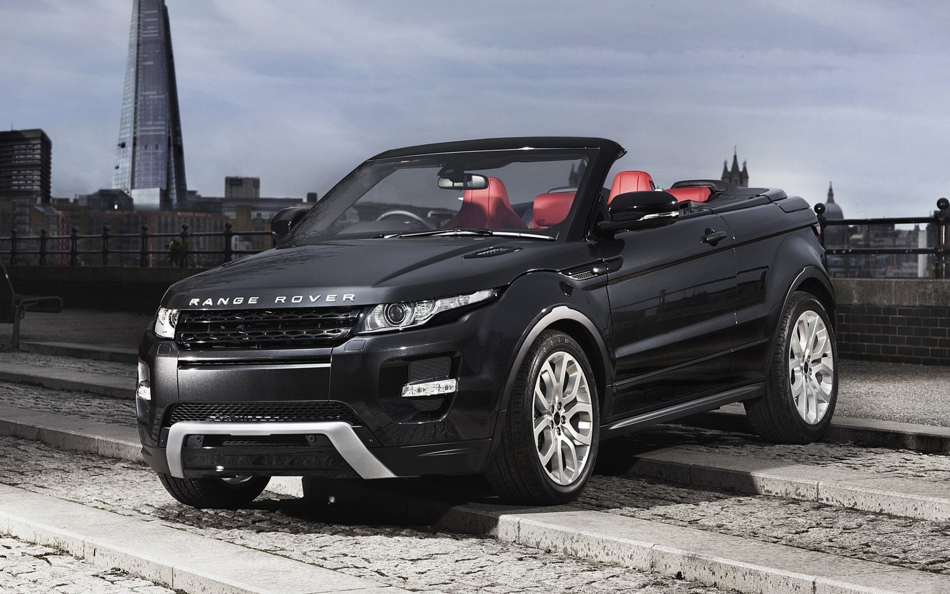 land rover range rover evoque cabrio konzept land rover range rover evok konzept crossover jeep grau.front stufen himmel