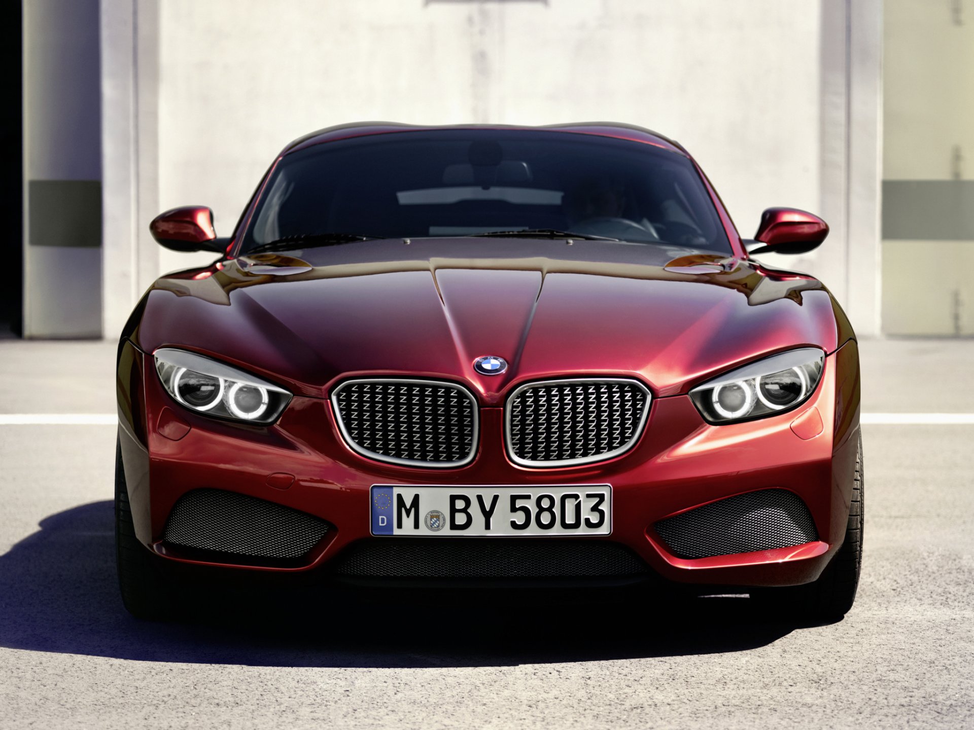 bmw z4 zagato coupe bmw zagato red front headlight