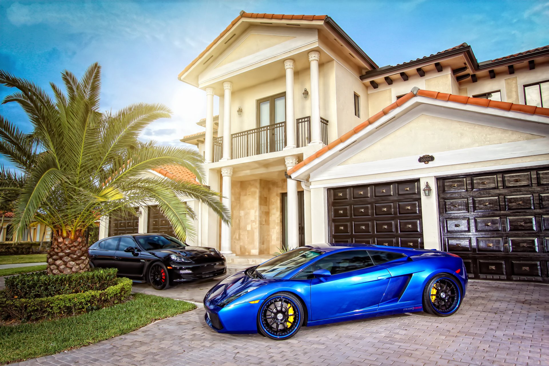 lamborghini auto cars tuning mansion house villa sun