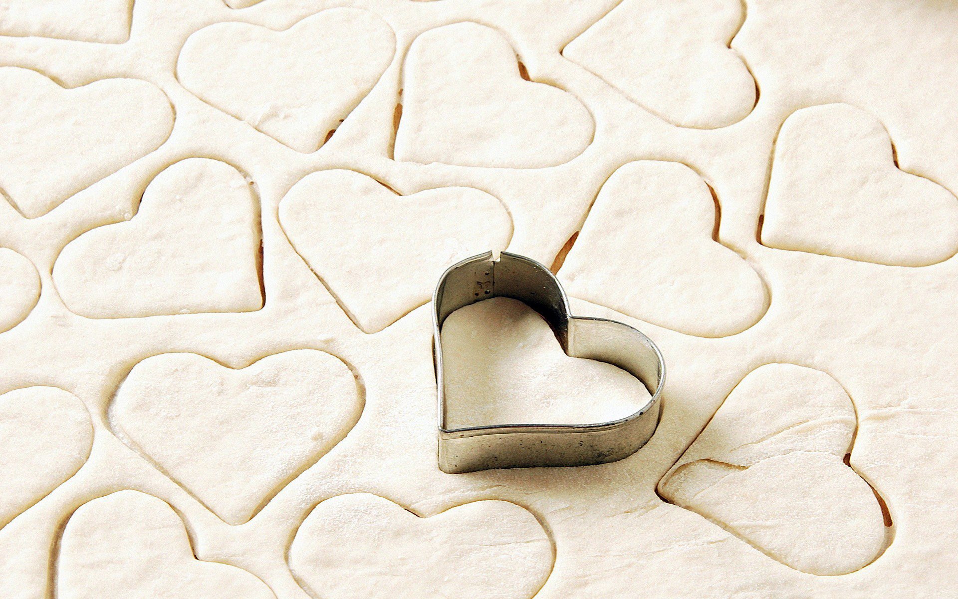 pasta farina biscotti forma cuore