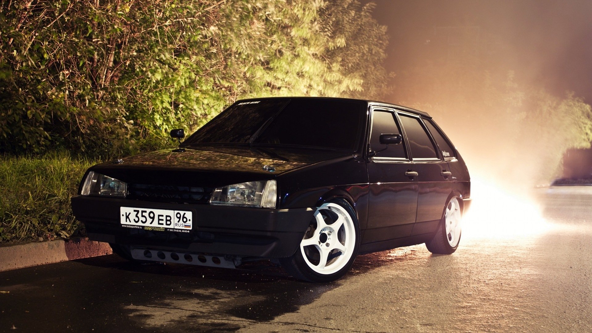 car wallpaper black lada centre side tuning wallpaper black