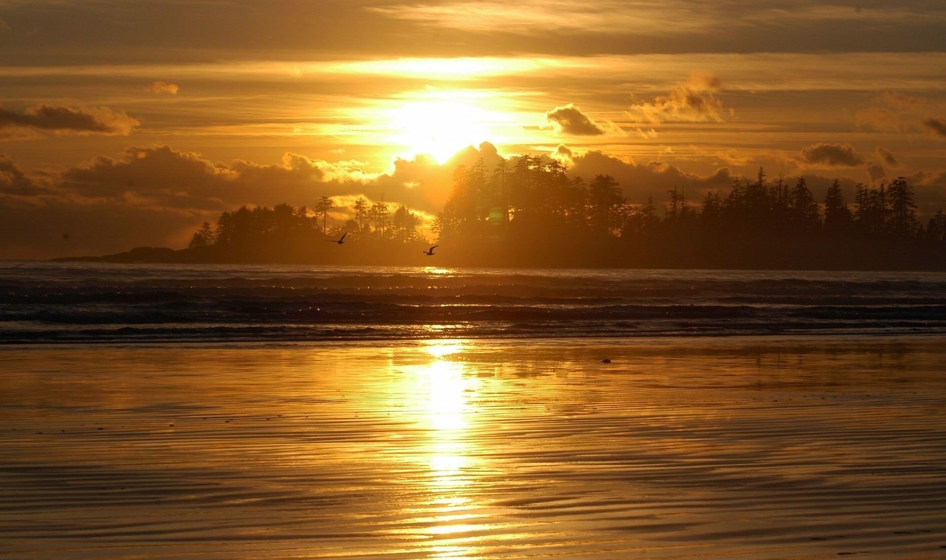 meer sonnenuntergang wolken himmel