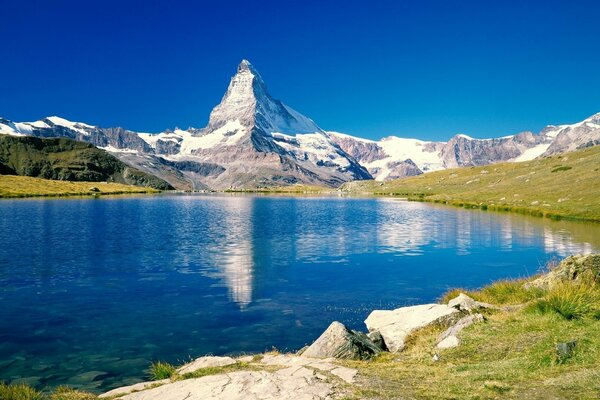 The Matterhorn Mountain on the Italian border