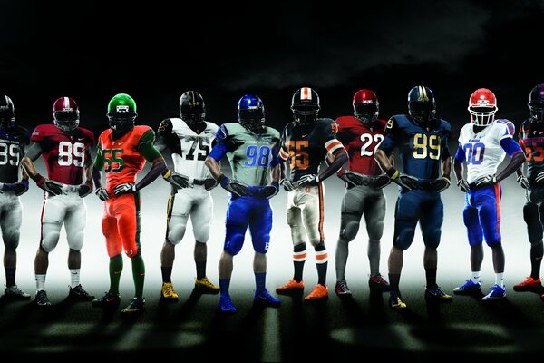 Uniformi sportive per i giocatori di football americano