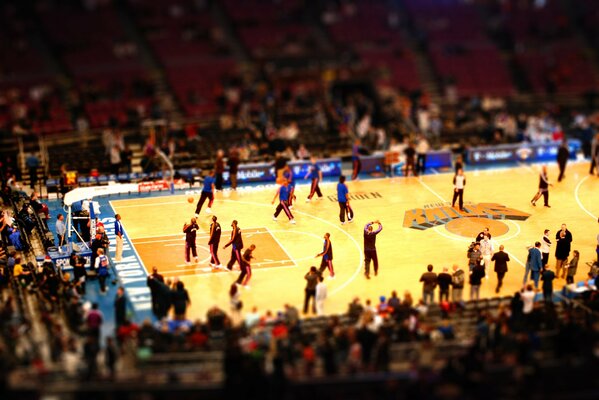 Foto di basket dal campo di New York