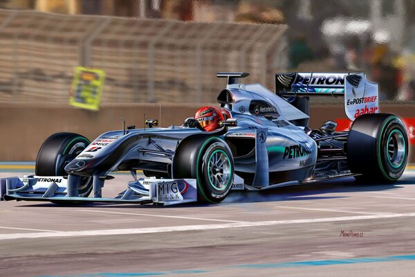 Formula 1 racing car, Michael Schumacher s team