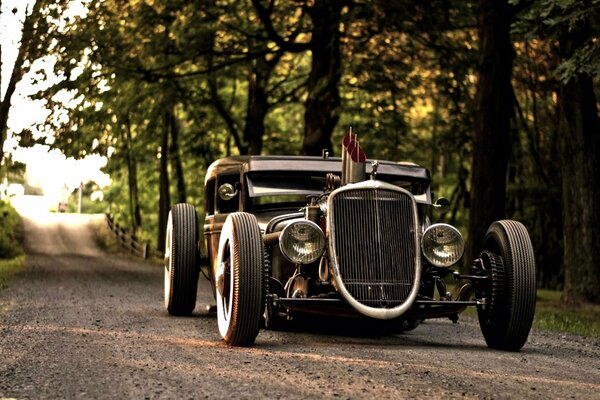 A chic model of a retro Ford of 1930