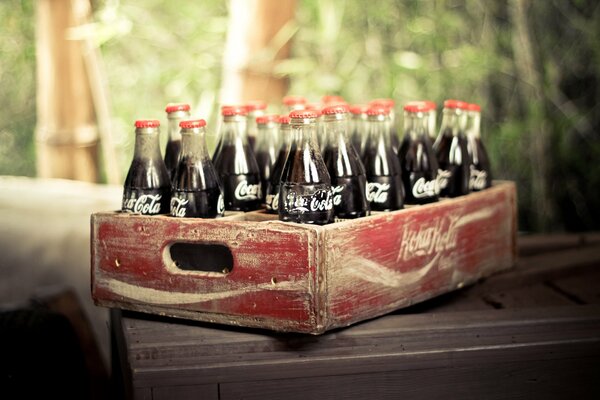 Wooden soda box for a large company