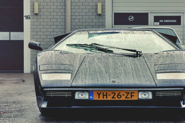 The classic look of the Lamborghini does not attract anyone