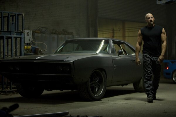 A shot from the movie fast and furious with vin diesel