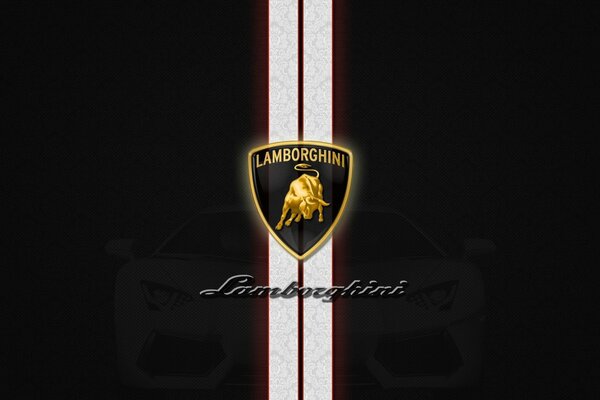 The logo of the famous firm of lambargini machines