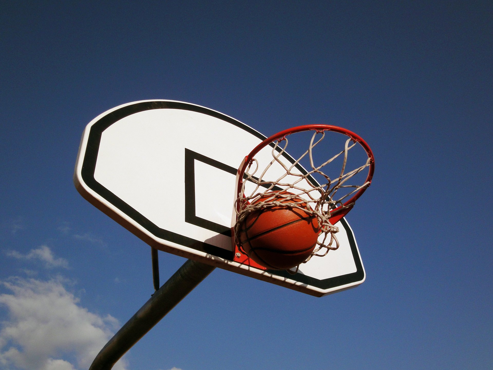 basketball ring himmel schild ball