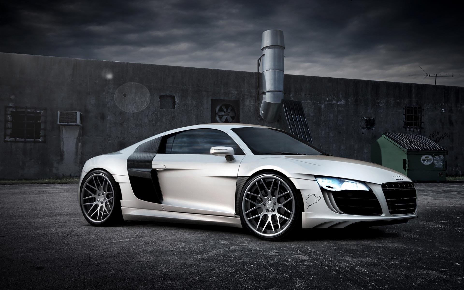 audi r8 coche superdeportivo blanco