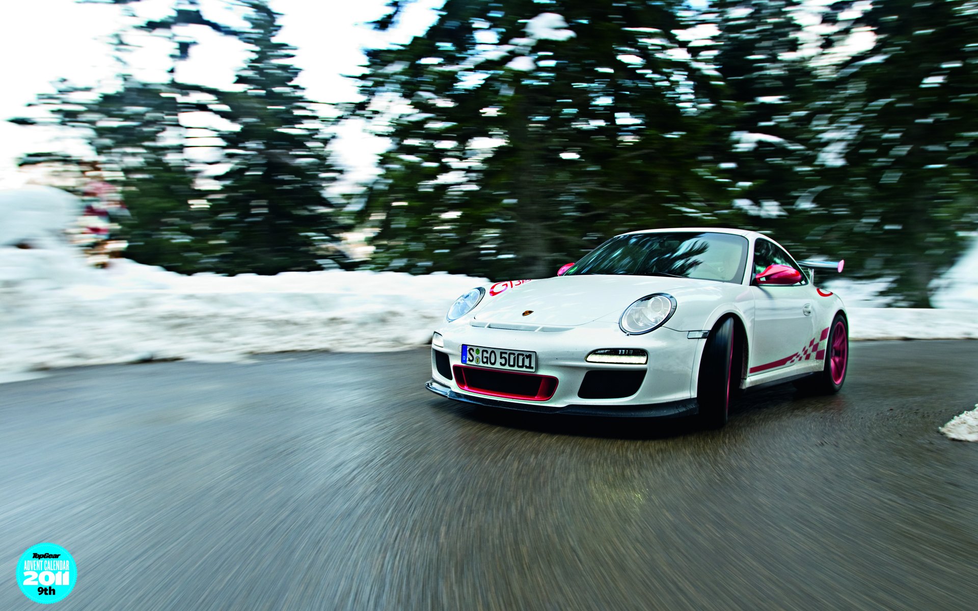 top gear appearance calendar top gear top gear porsche 911 gt3 rs porsche gt3 rs supercar white front turn turn run tree