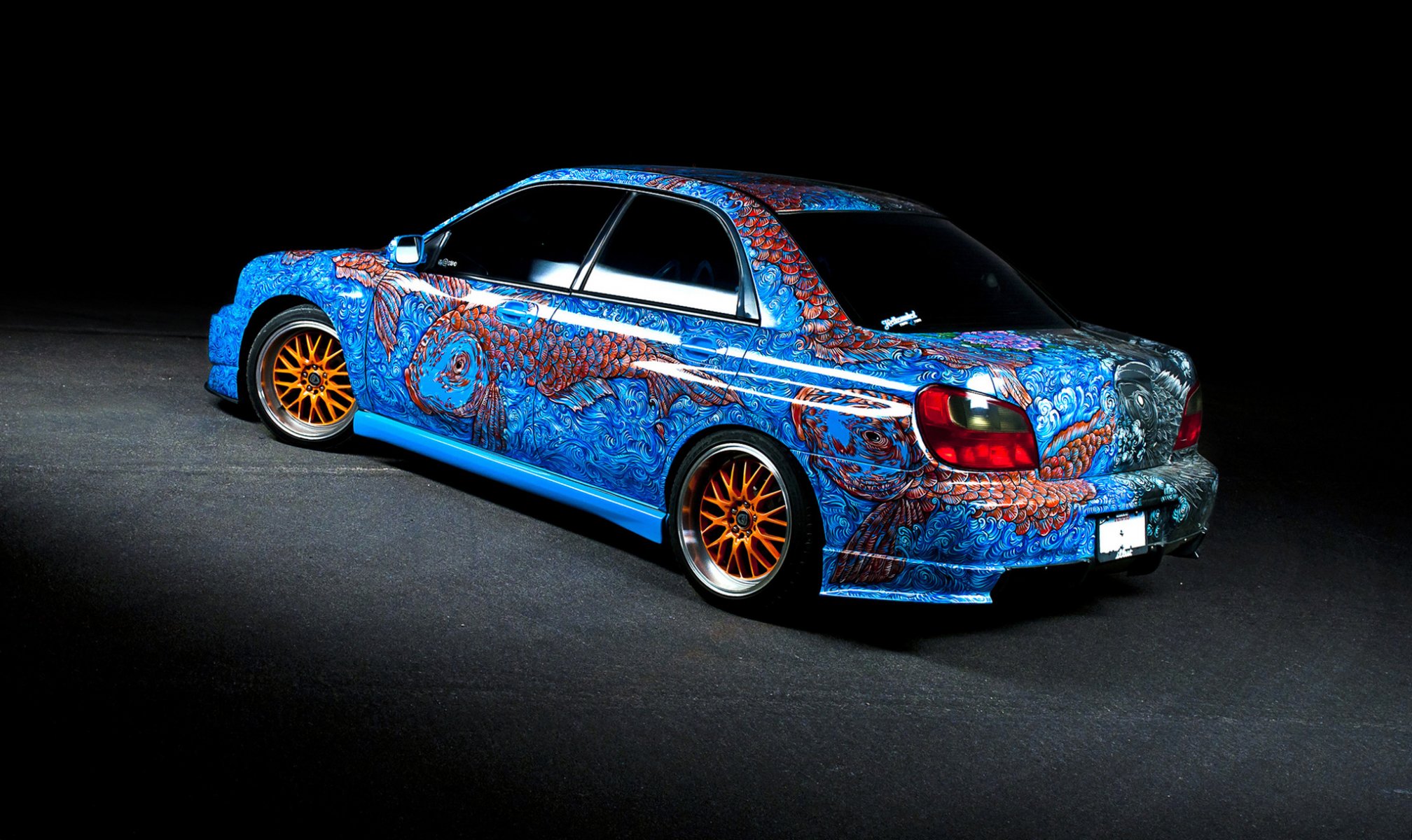 ubaru wrx sti subaru aerografo pesce