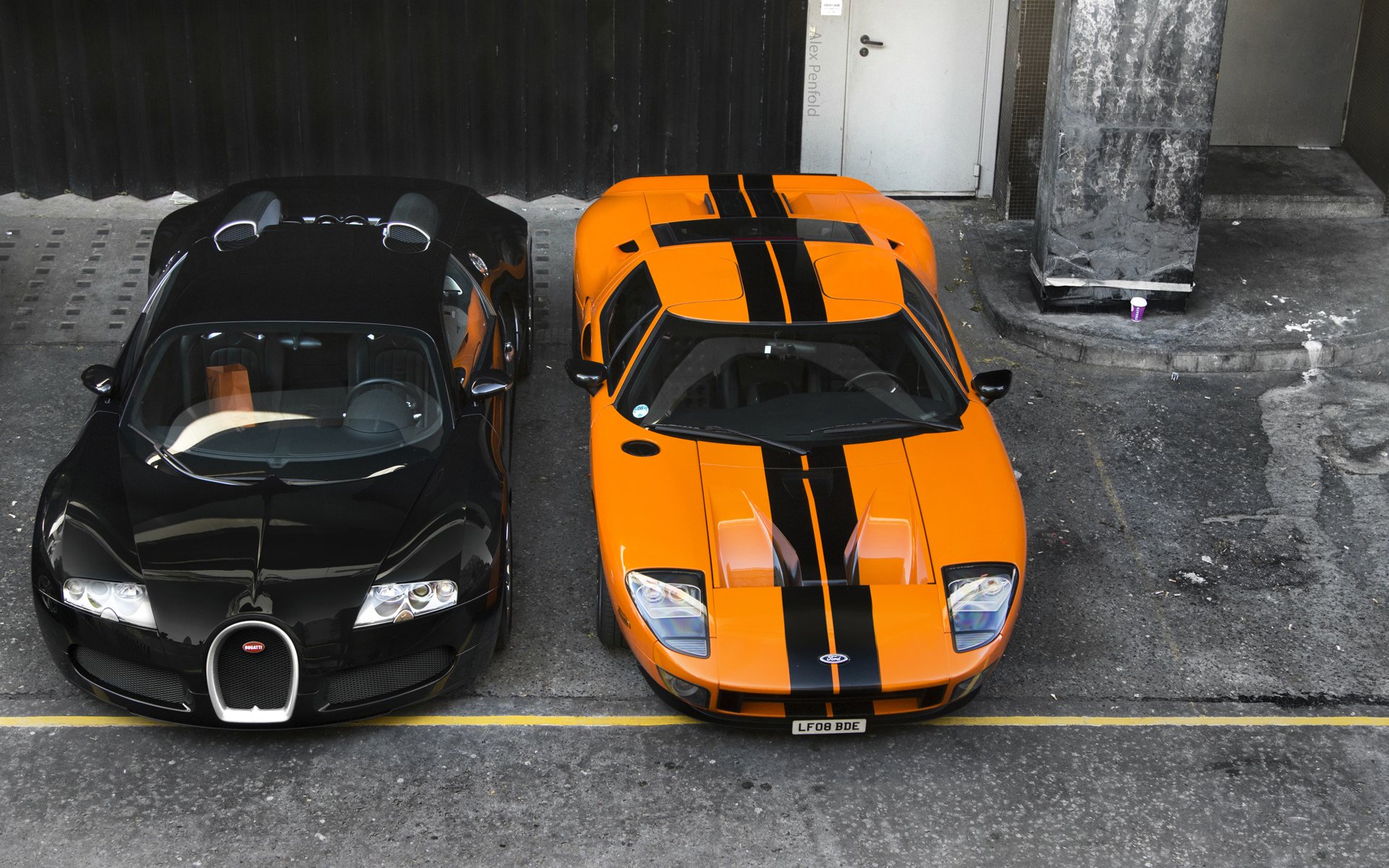 bugatti veyron ford gt bugatti veyron gt superdeportivos frente naranja fondo