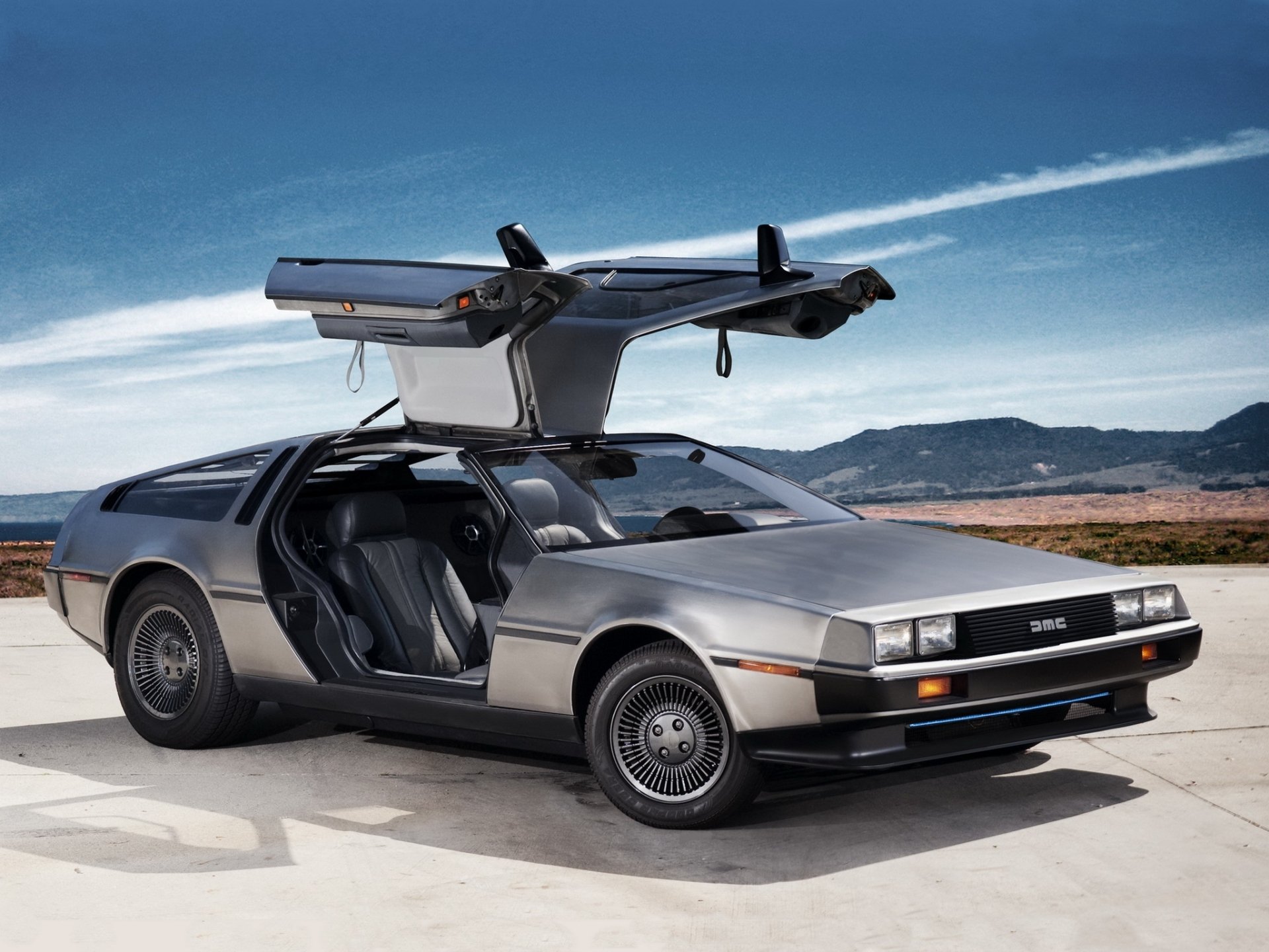 delorean dmc-12 ev prototype 2011 delorean avant portes aile de mouette ciel