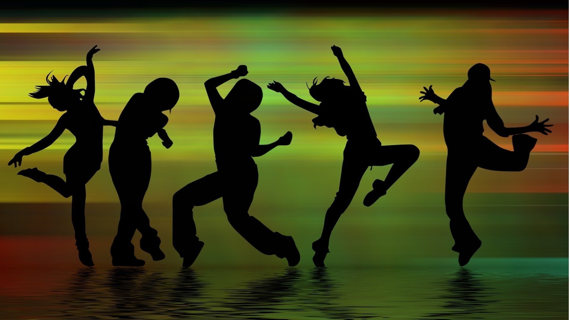 music figure people dancing dance silhouettes shadow