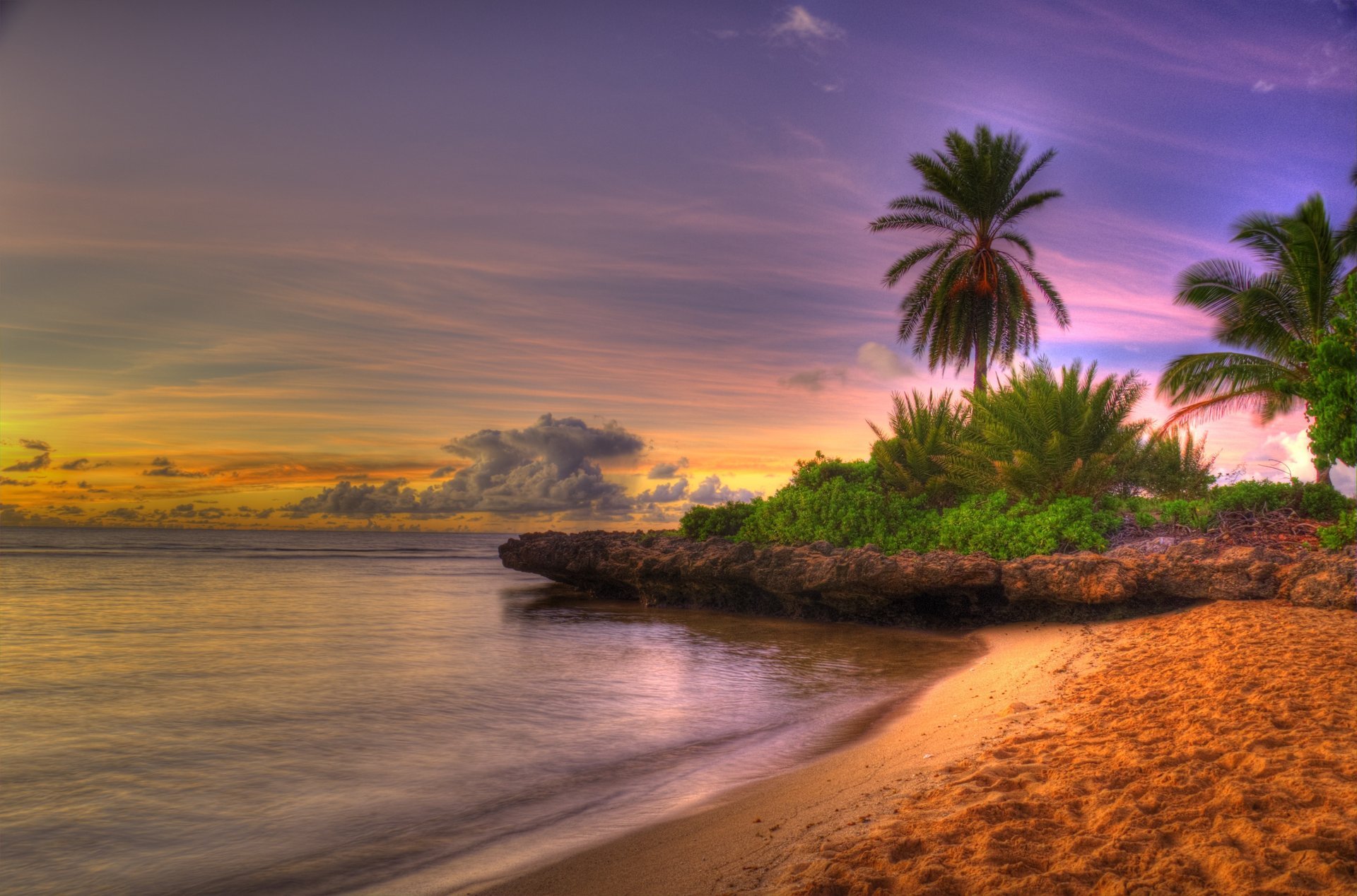 nature landscape sunset beach sunrise the sky sea