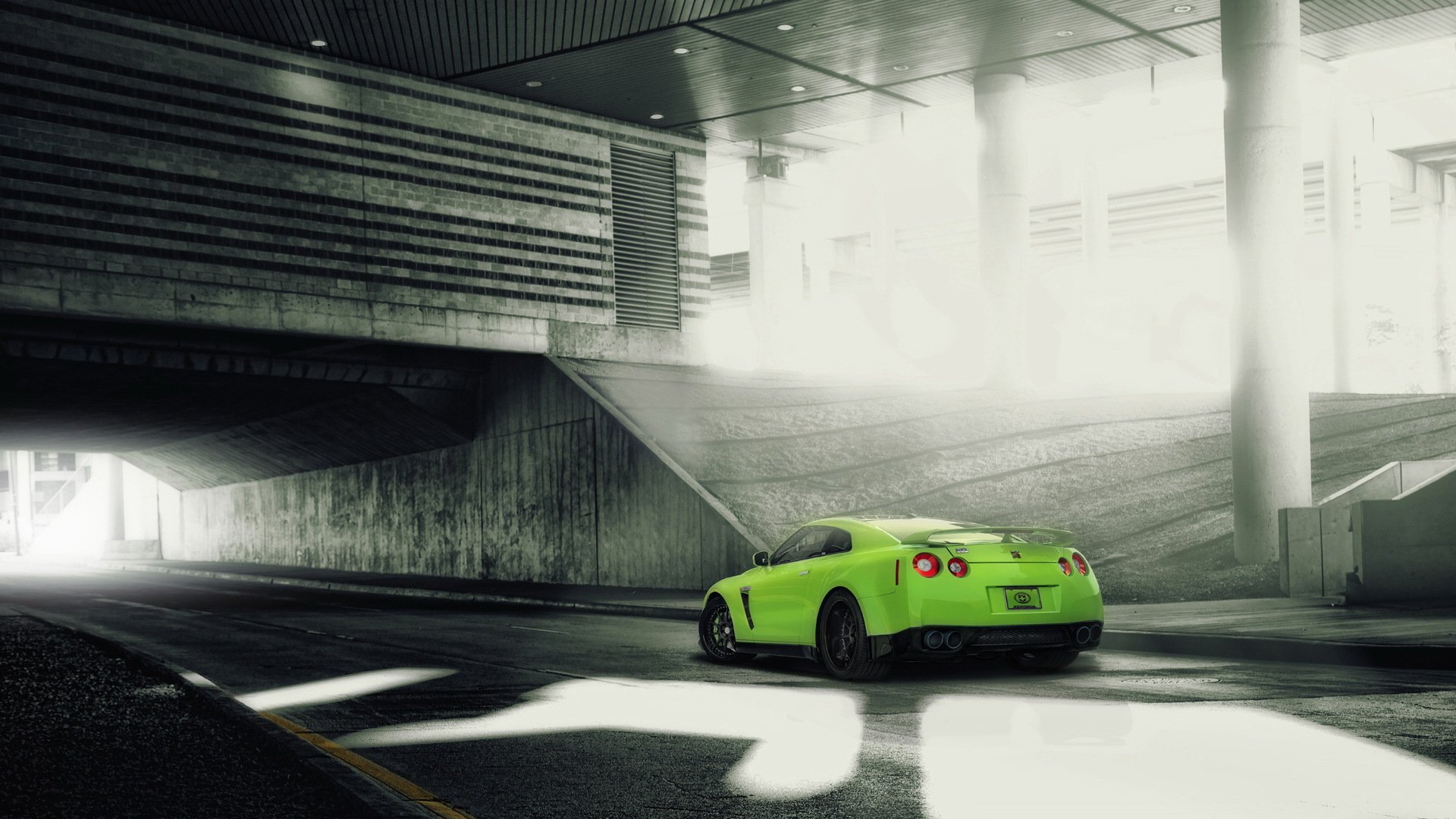 nissan gt-r nissan tuning light green