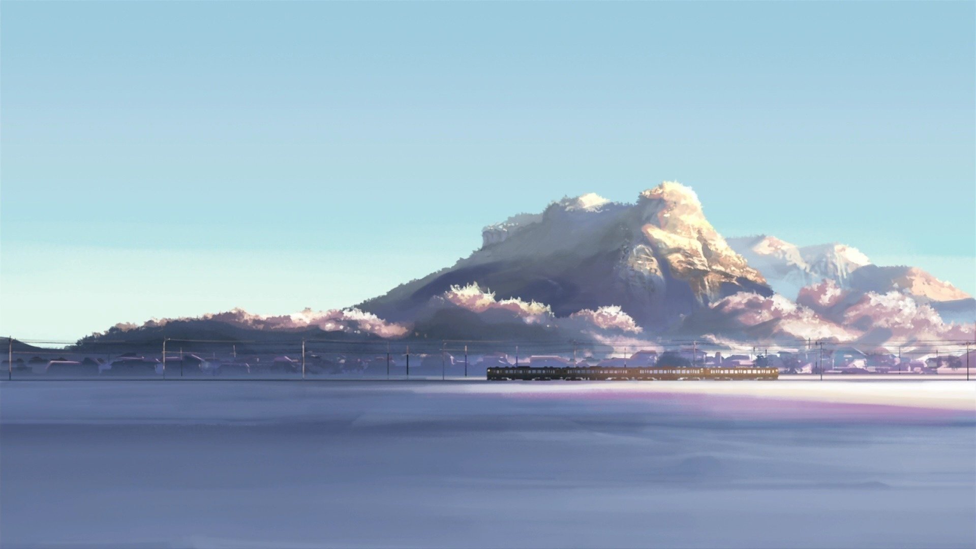 5 centimeters per second 5 centimetri al secondo neve paesaggio