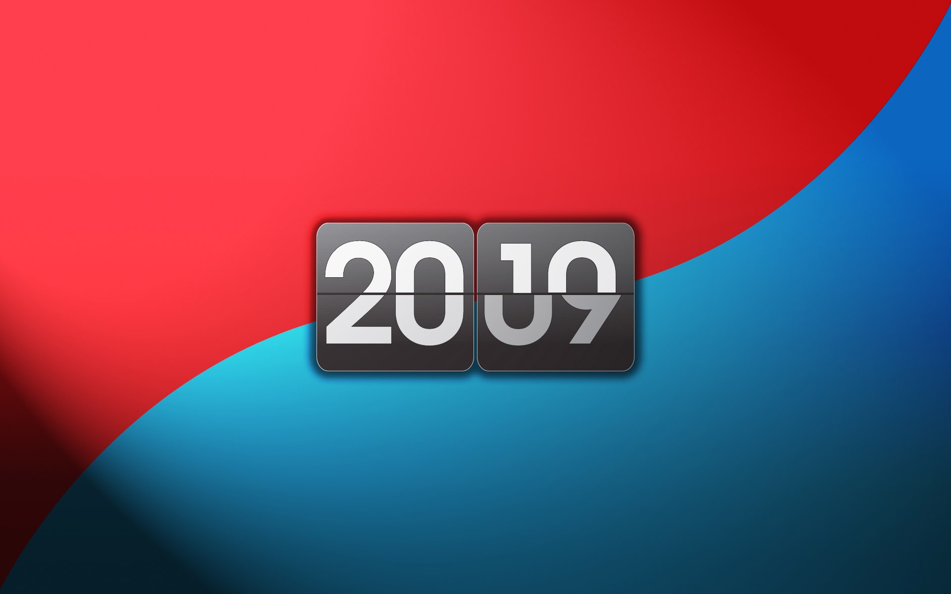 new year 2010 numbers red blue