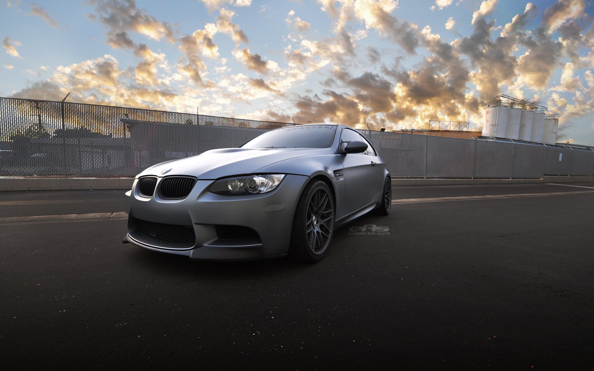 bmw m3 e92 matt grau sonnenuntergang bmw grau matt wolken