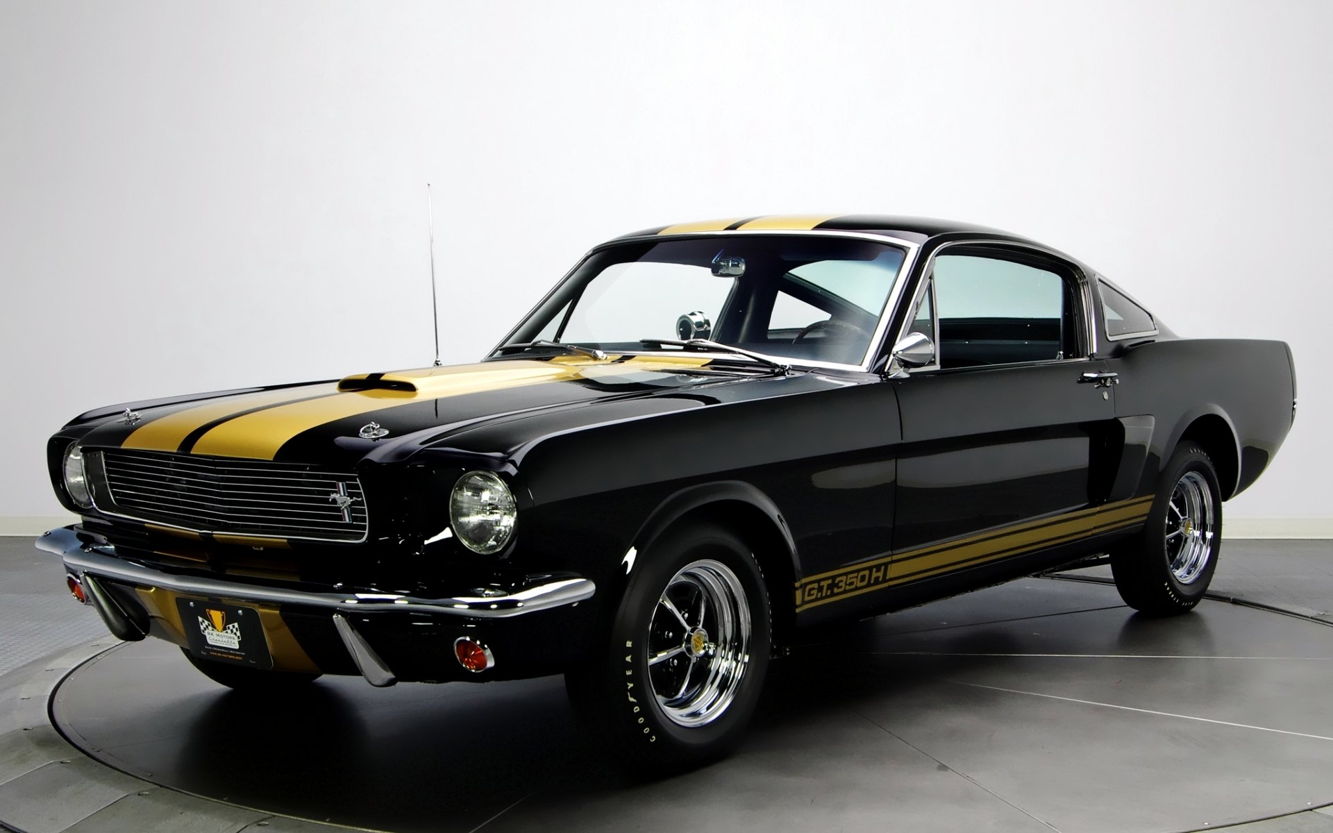 ford mustang shelby gt 350h 1966 front end classic muscle car muscle car stripes background