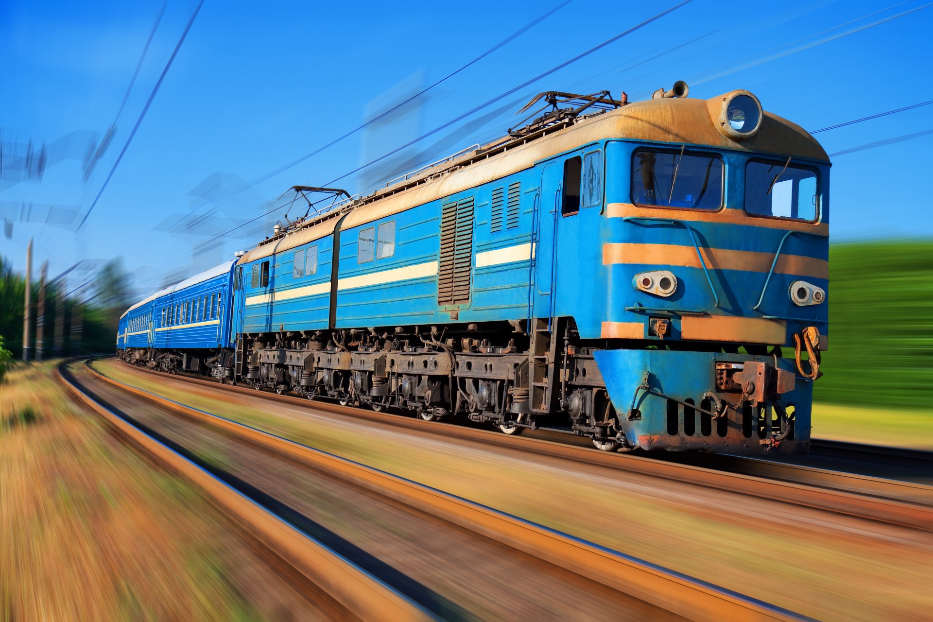 train commuter train traffic overhead line-8