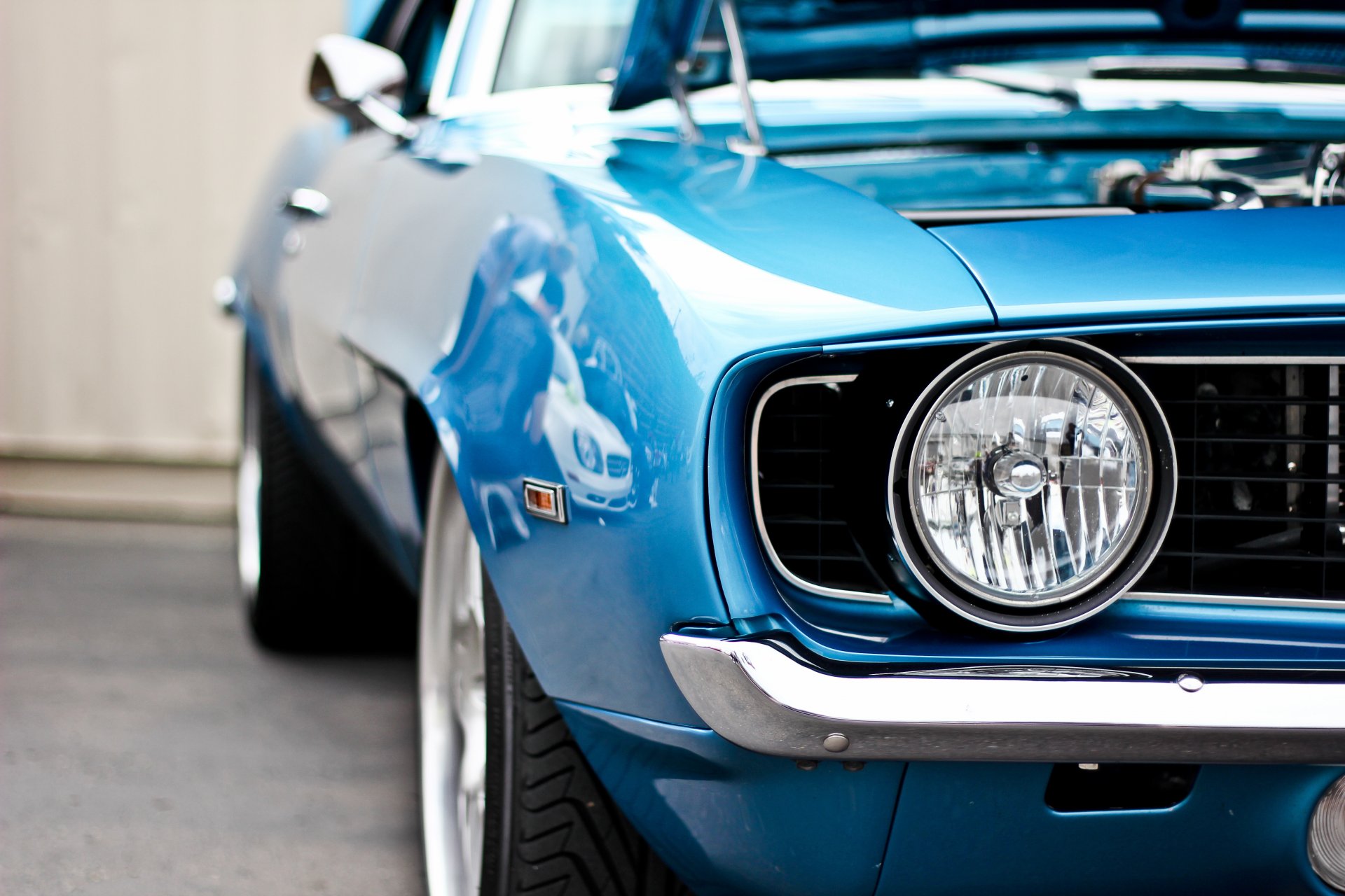 chevrolet camaro azul coche del músculo chevrolet camaro faro coche del músculo