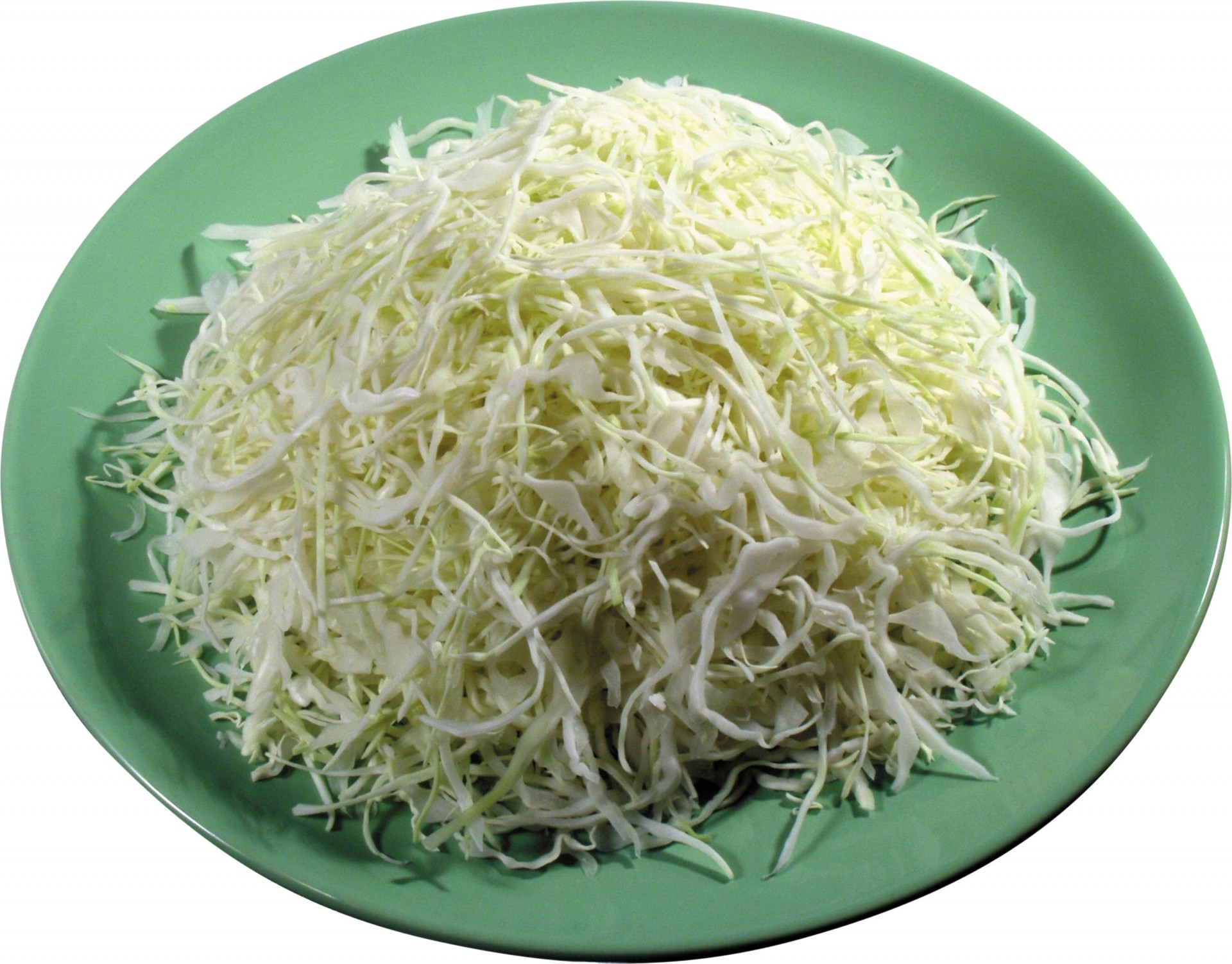 white background cabbage plate