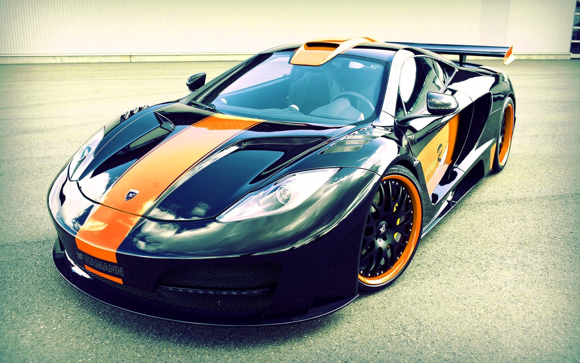 hamann memoria mclaren mp4-12c auto striscia nera arancione