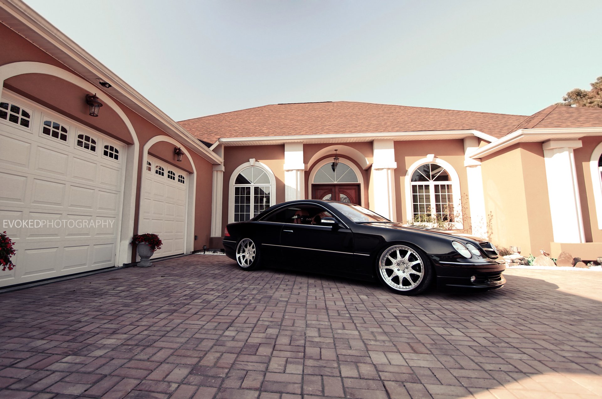 mercedes-benz cl-klasse c215 nero mercedes benz palazzo garage finestra